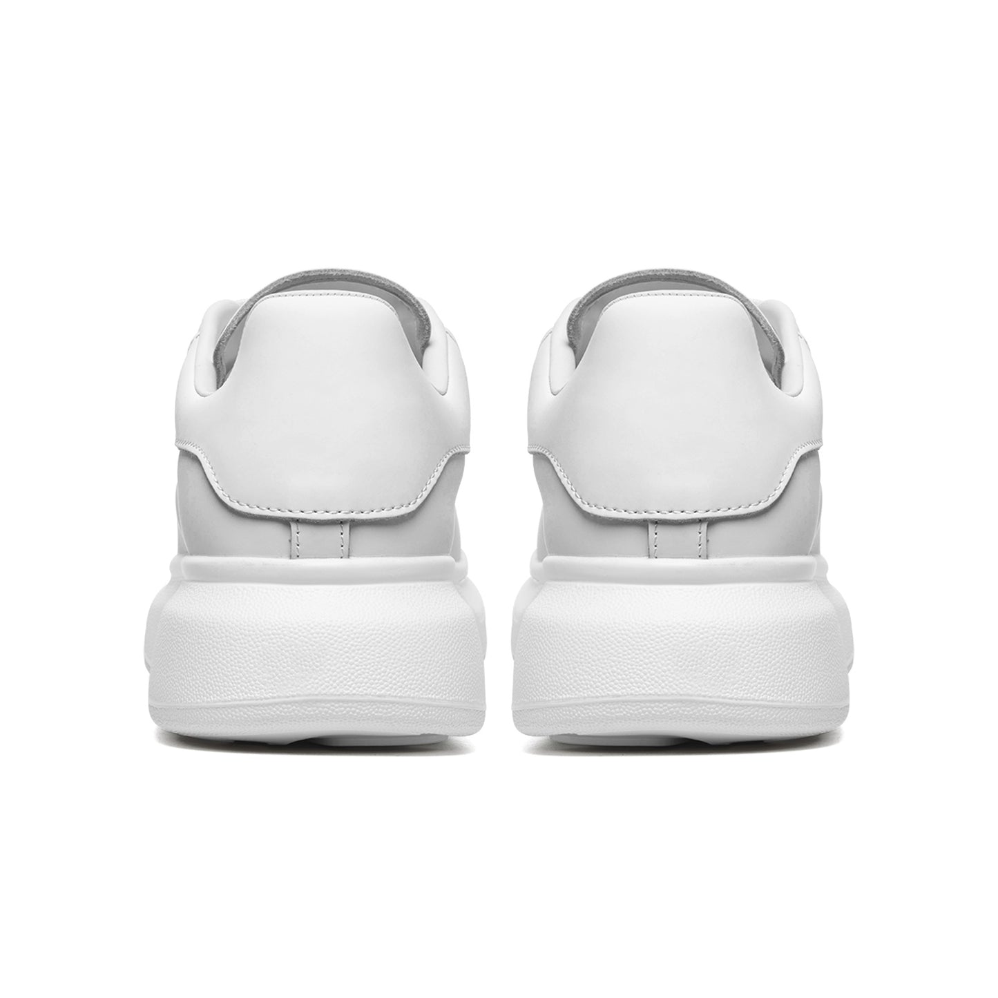 Unisex Non Slip Lace Up Faux Leather Sneakers
