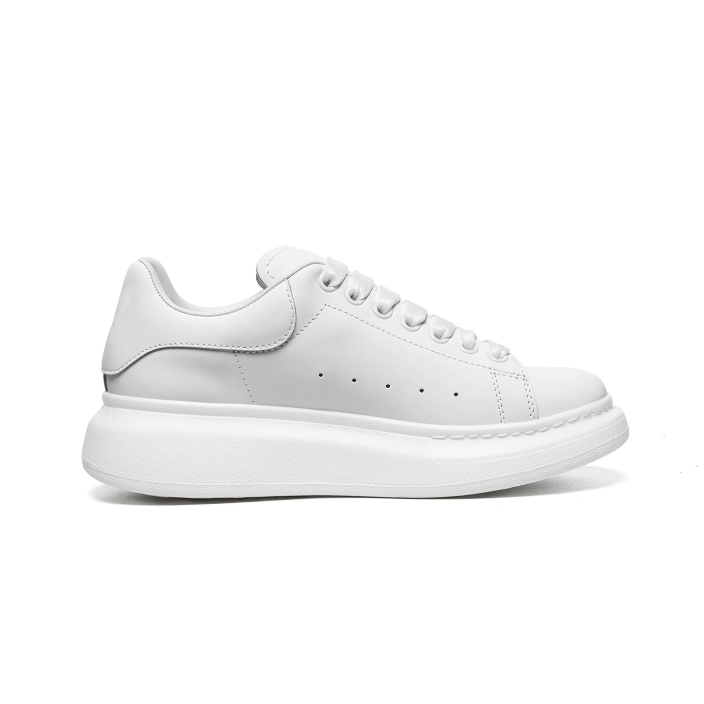 Unisex Non Slip Lace Up Faux Leather Sneakers